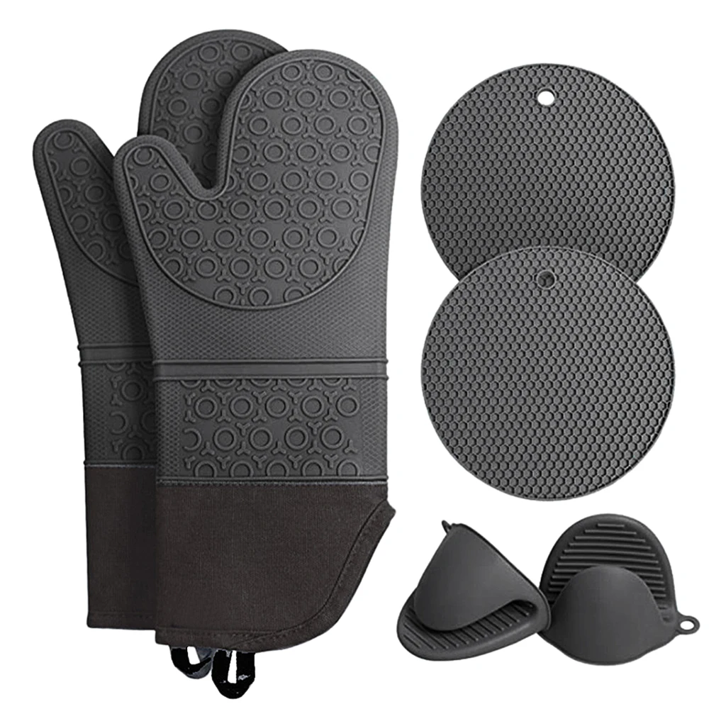 

Flexible Oven Mittens Pot Holders Hot Pads Potholders for Kitchen Baking
