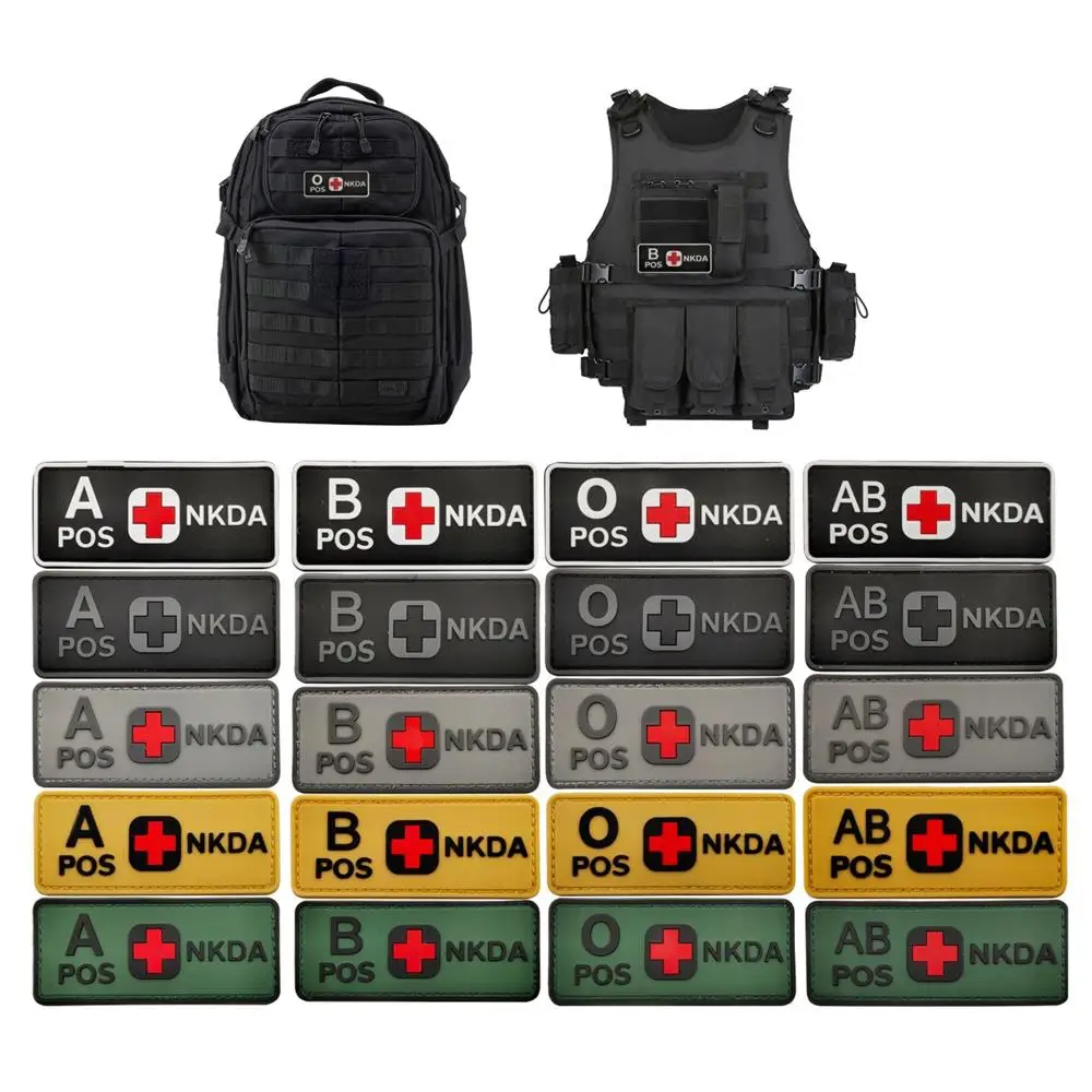 

Пластырь из ПВХ в виде крови, яркий аксессуар для рюкзака, светящийся в темноте, тактические декоративные пластыри NKDA