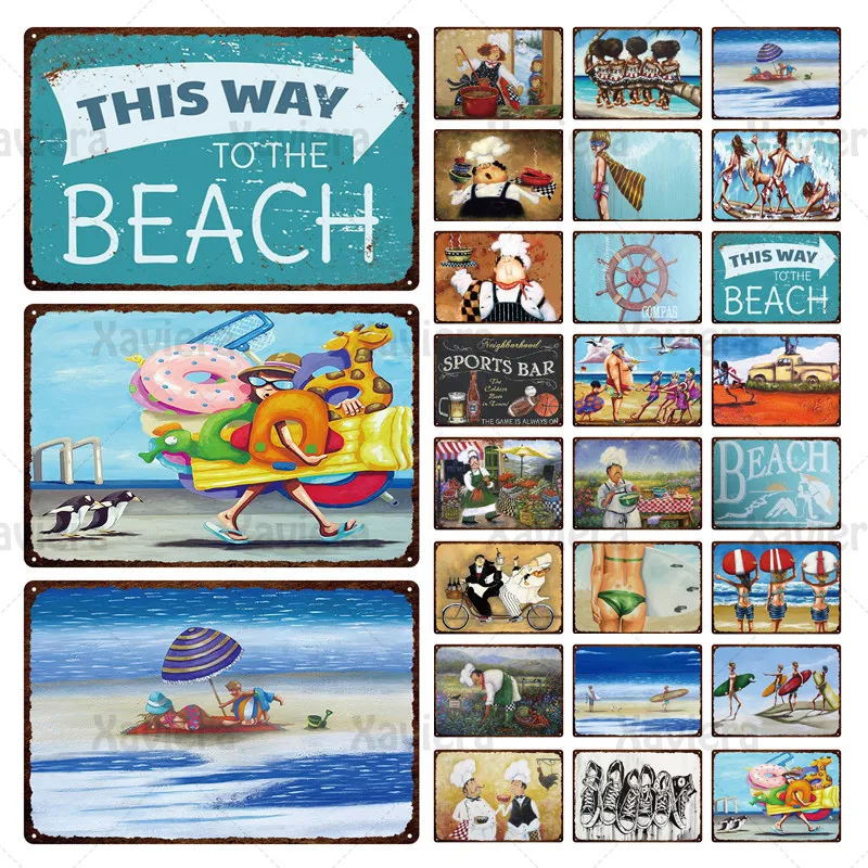 Железный лист для украшения пляжа бара шеф-повара металлическая железная