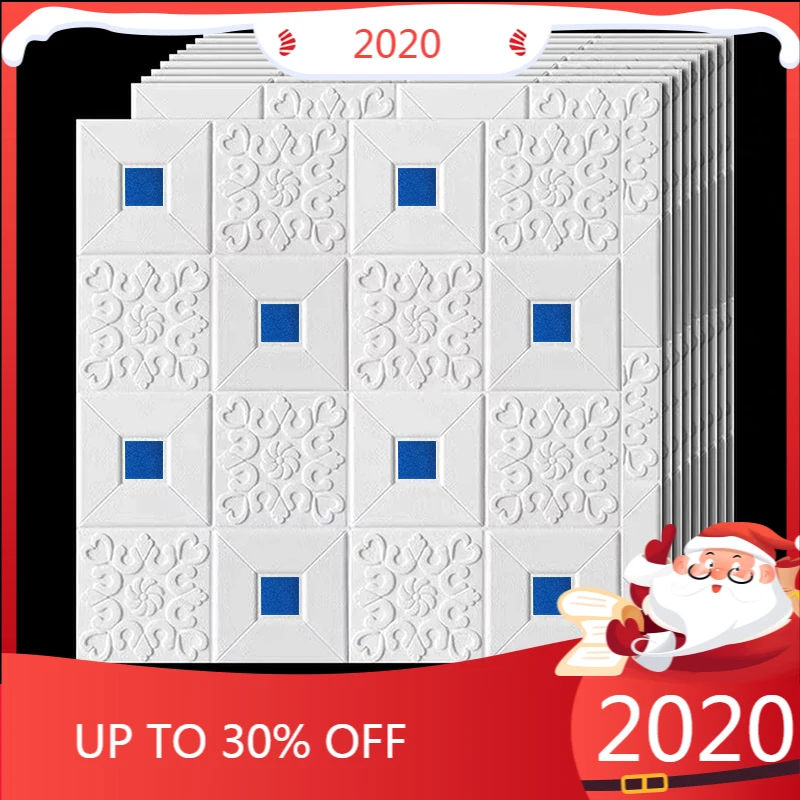 

3D Stereo Foam Wall Stickers Roof Self Adhesive Wallpaper Panel Home Decor Living Room Bedroom Children Room Decorative 70x70cm