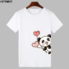 Женская футболка с рисунком панды, футболка с коротким рукавом, женская верхняя одежда, vogue Harajuku, с круглым вырезом, новая летняя футболка, femme