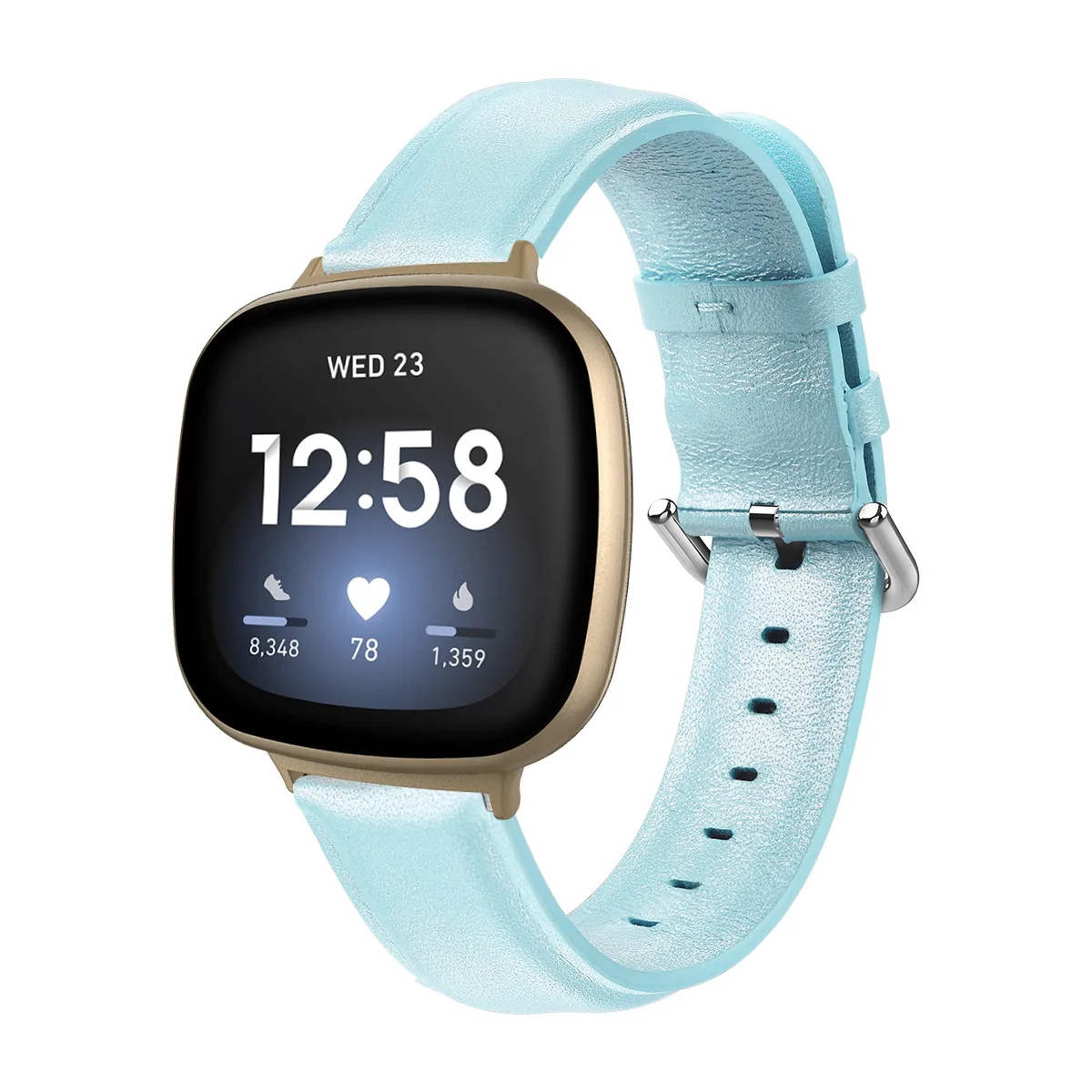 

Leather round tail for Fitbit Versa watch strap