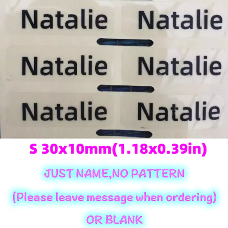 2 размера/набор 100 шт. смешанные Прозрачные именные наклейки s образные на заказ