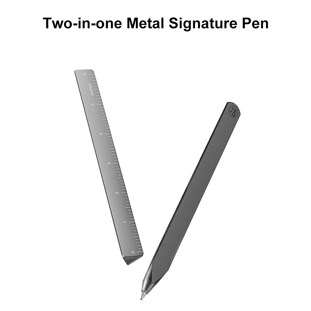 Металлические гелевые ручки 0 5 мм черные с линейкой в дюймах креативная ручка для