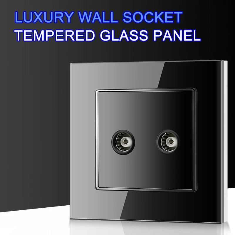 Роскошная двойная ТВ-антенна настенная розетка с посеребренным покрытием