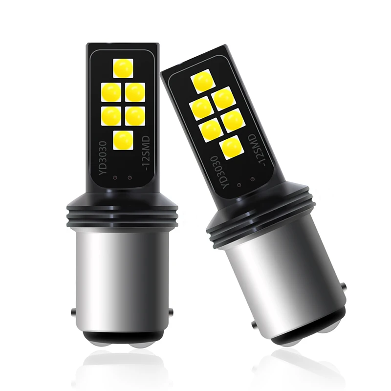 2 шт 12В 24В светодиодный Противотуманные фары Дневные Фары Светильник H1 H3 P21W BA15S