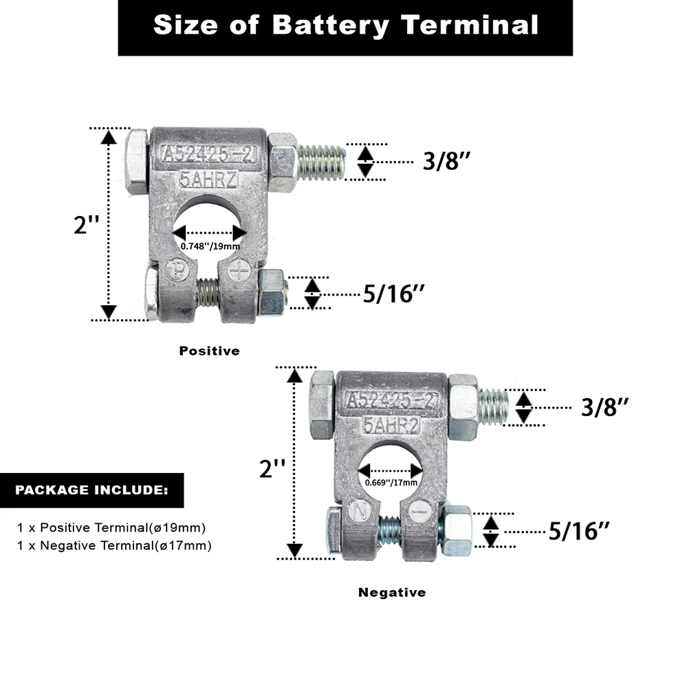 1 пара аккумуляторов клеммы для морской лодки автомобиля кемпера комплект
