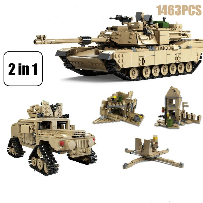 Новая тема Танк строительные блоки 1463 шт Строительные M1A2 ABRAMS MBT KY10000 1 изменение 2