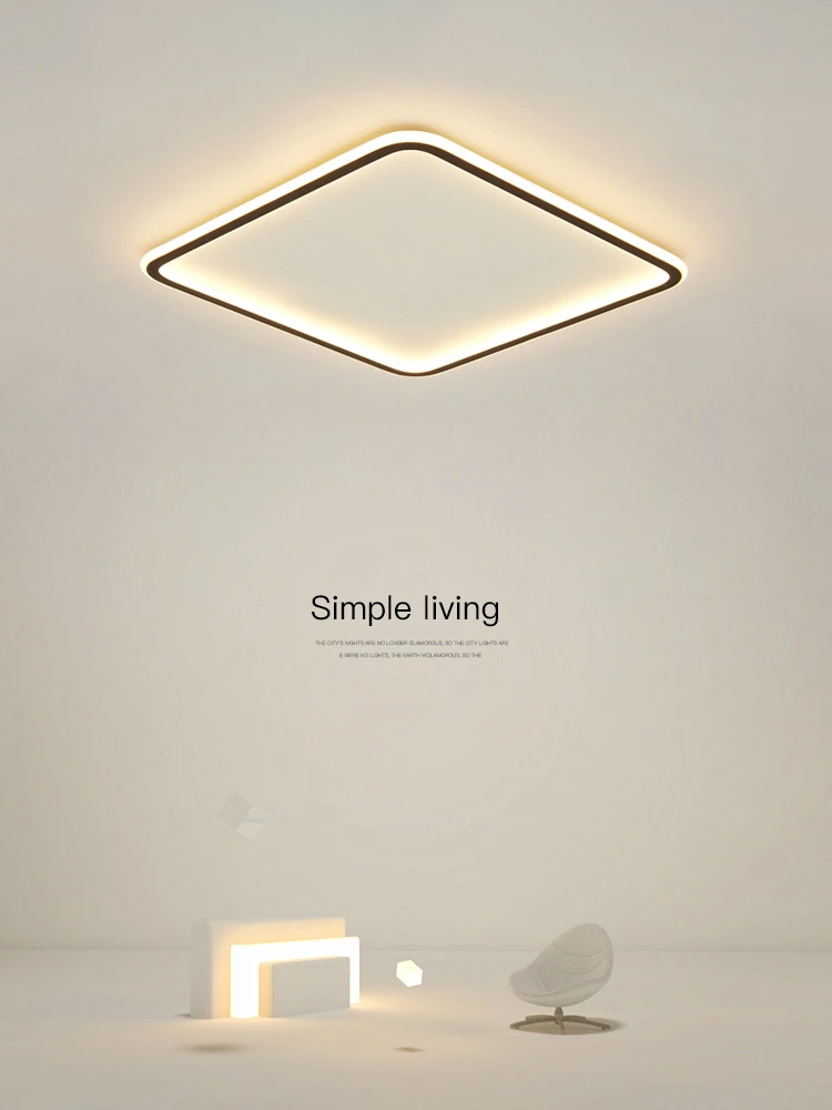 Redondo/lámpara cuadrada Led para techo para vivir lámparas de habitación led techo lámpara de techo negro/Arte Blanco luces de techo led modernas