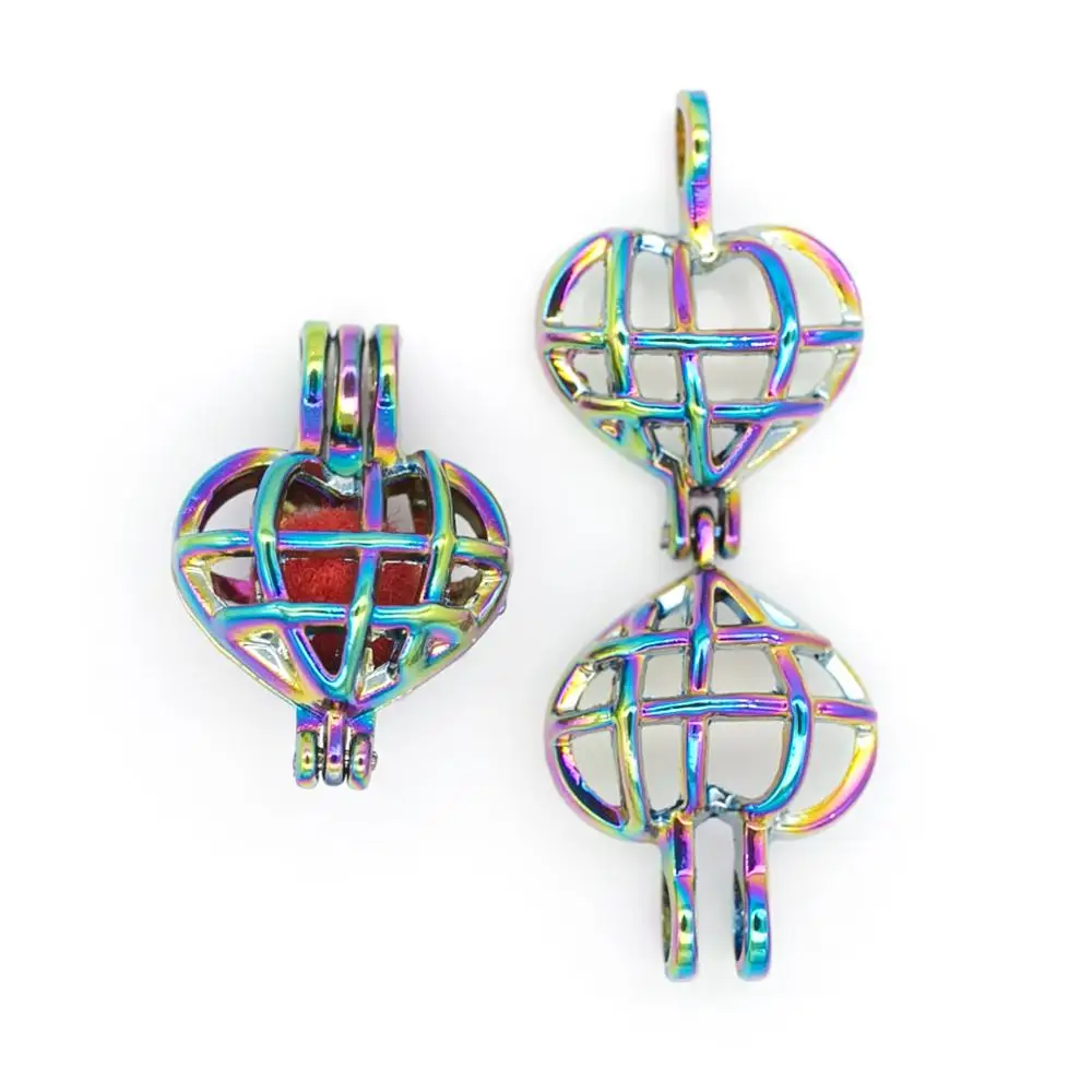 5 шт. цветная клетчатая жемчужная подвеска в форме клеток диффузор эфирного масла