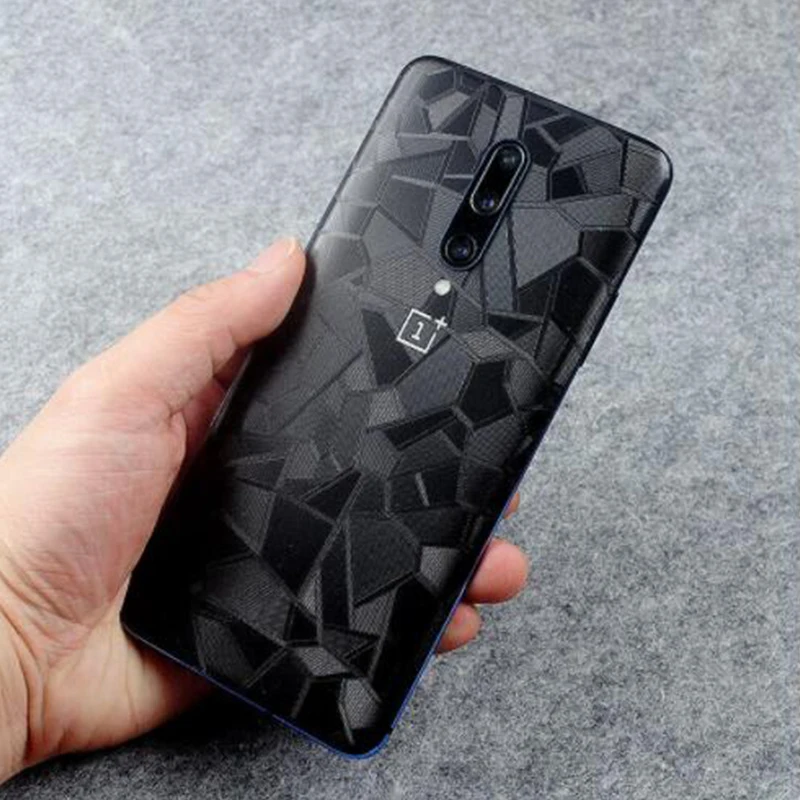 3D Triangle Pattern For Oneplus 7 7T 7Pro Back Film Thin Screen Protector Protective Sticker Paster Rear Decorative Film
