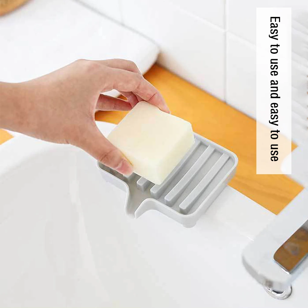 

Soap Dish Holder Bath Foam Storage Soap Box PP Sponge Drain Tray Holder Plate For Kitchen Housekeeping Container Organizers 1pcs