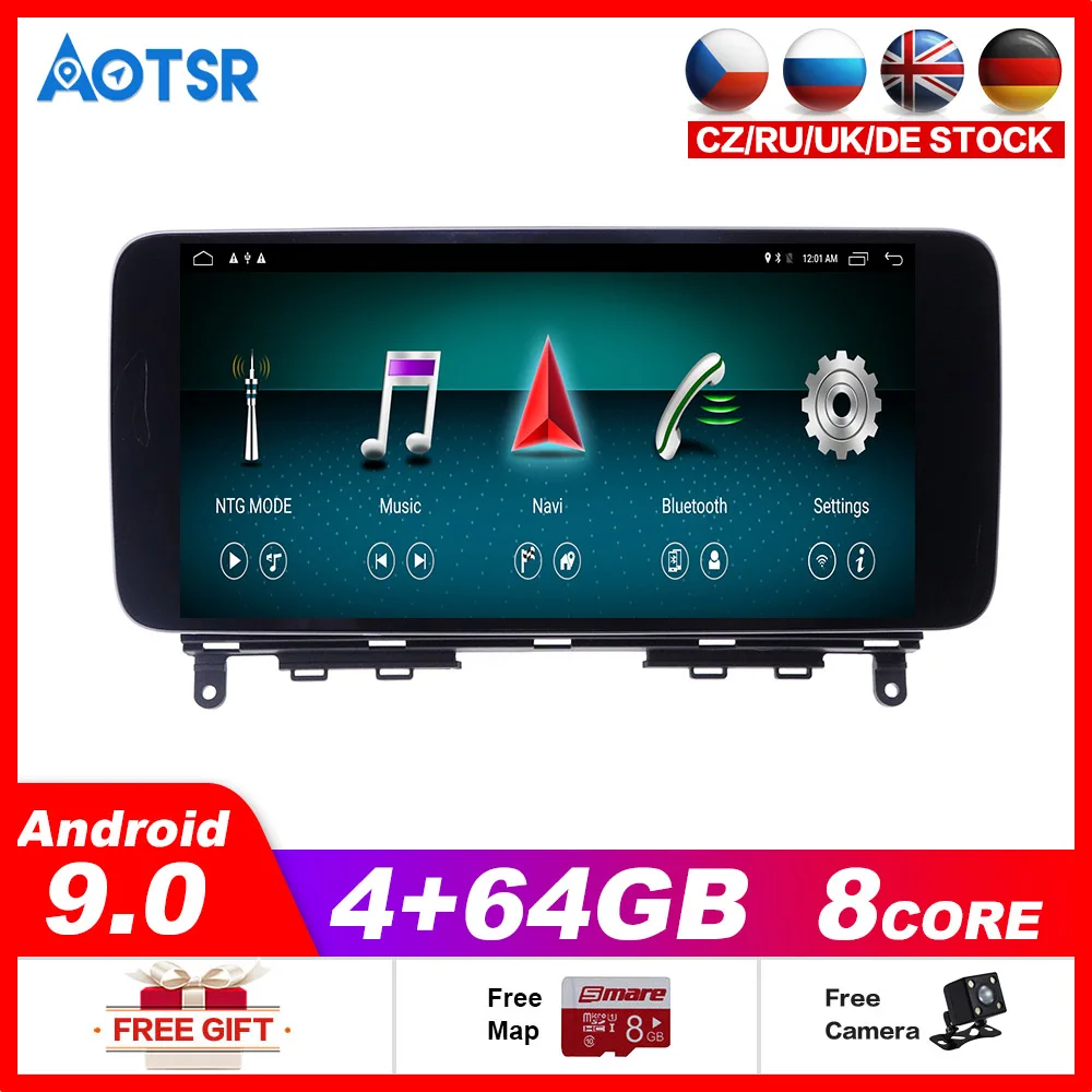 Автомобильный dvd плеер Android9 4 + 64 ГБ для Mercedes Benz C Class W204 2010 2014 автомобильное радио