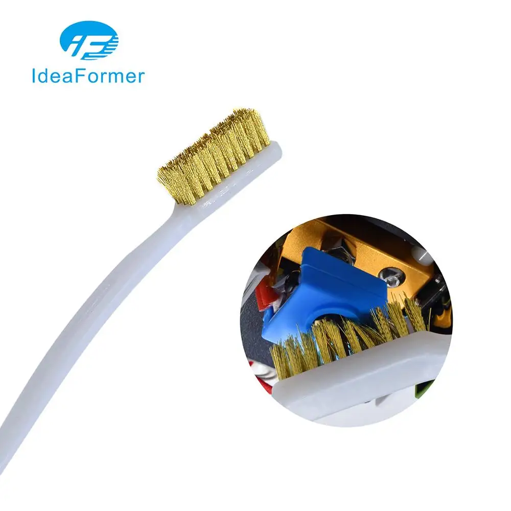 Copper Wire Toothbrush Brush Handle Nozzle /Heat Block/ Hot Bed /Hotend Cleaning 3D Printer Cleaner Tool | Компьютеры и офис