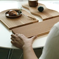nordic water ripple wooden breadboard tray household beech aromatherapy storage serving trays afternoon tea dinner plate