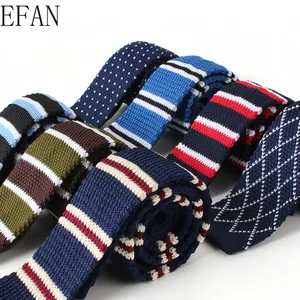 Галстук мужской вязаный, 5 см, в полоску, узкий, тонкий, для отдыха