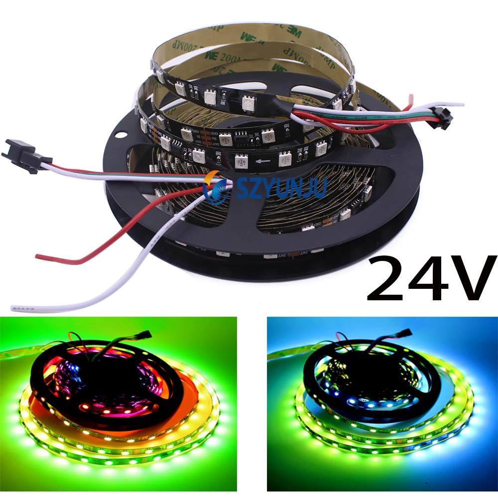 5M WS2811 60 Светодиодный/m 24V 5050 16703 IC Адресуемая цифровая цветная (RGB) мечта