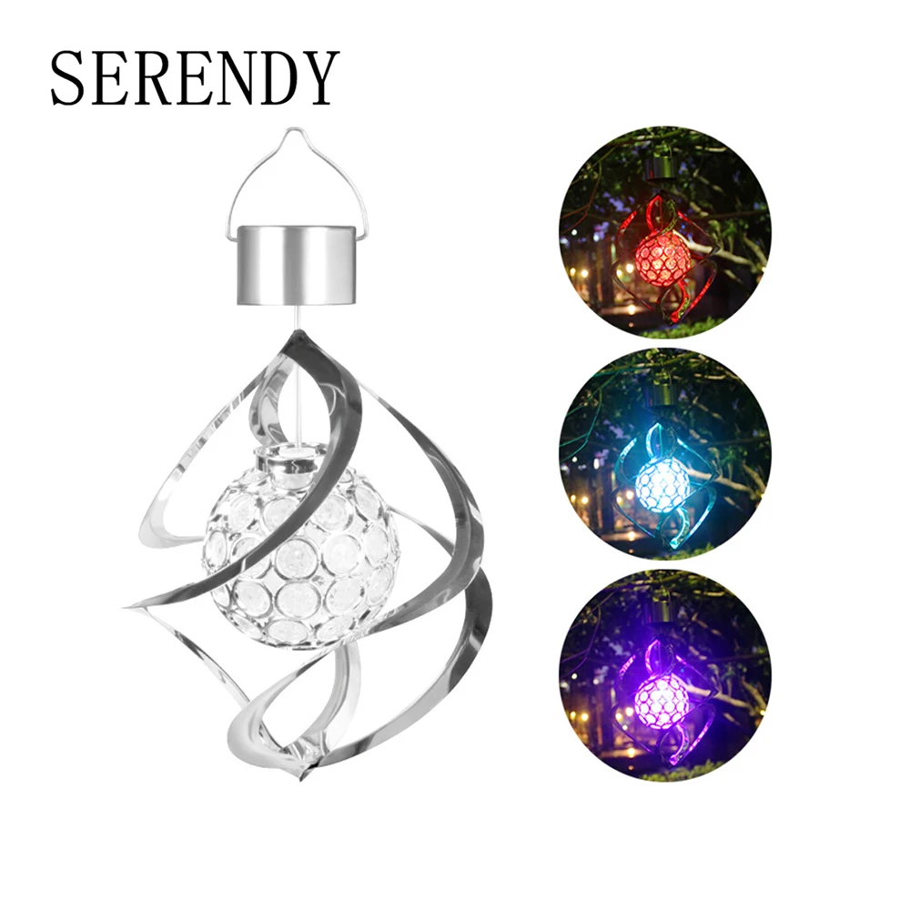 

Solar Wind Revolving Light Colorful Lamps Solar LED Light Outdoor Lighting For Garden Decoration Balcony Street Backyard Holiday