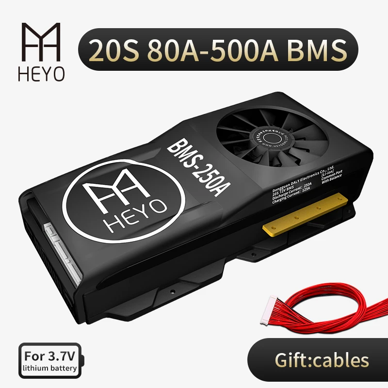HEYO трехколесный маленький вентилятор 3 7 в литий ионный 20S 72V 80A 100A 150A 200A 300A 500A 18650 NMC