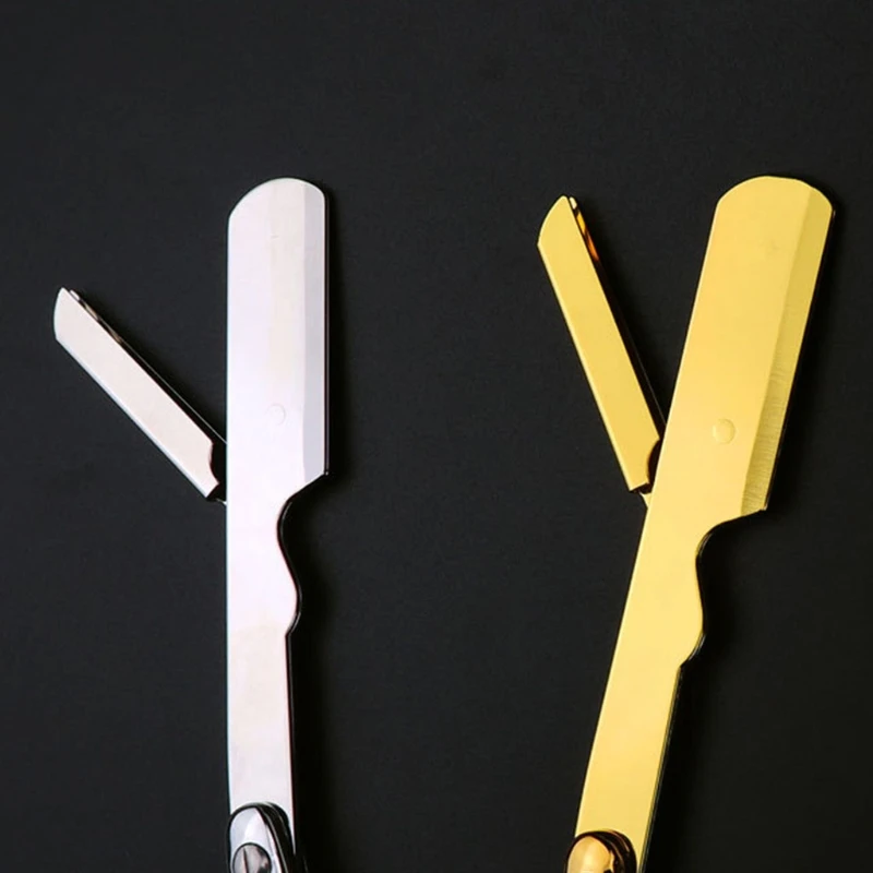 Бритва для бороды с прямым краем из нержавеющей стали |