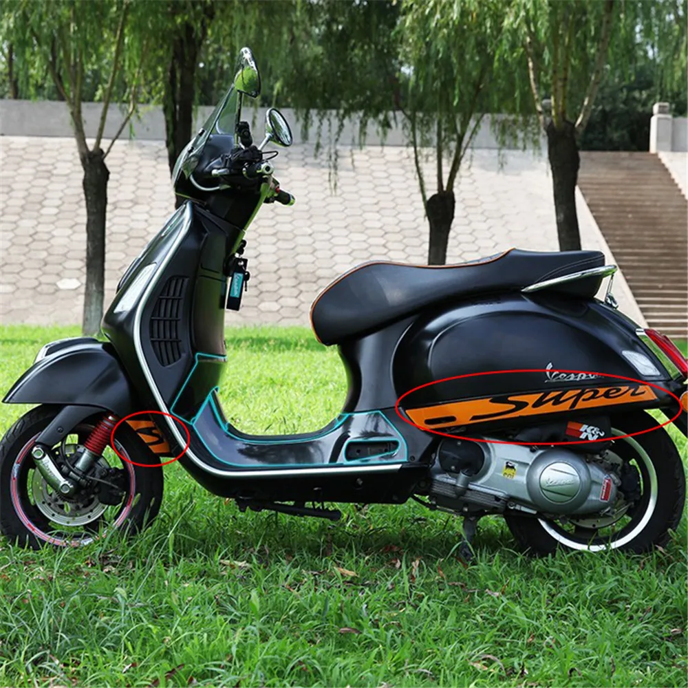 Для Vespa GTS 300 gts300 Sport gts 2D наклейка эмблема супер с двумя длинными вентиляционными
