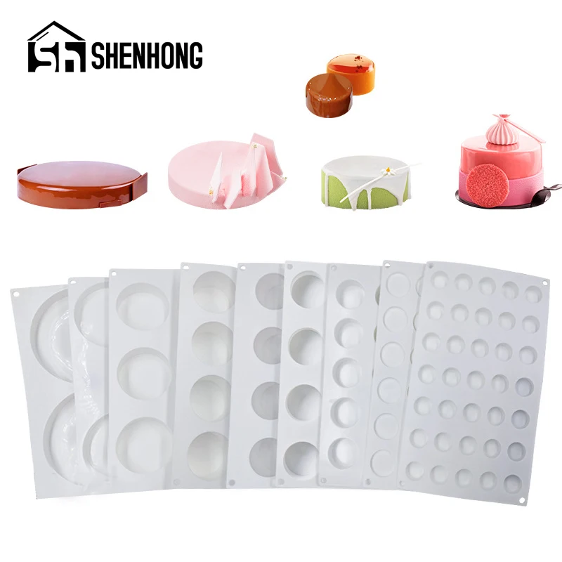 

Форма силиконовая SHENHONG для муссового торта, цилиндр формы, аксессуары для украшения десертов, форма для выпечки кексов