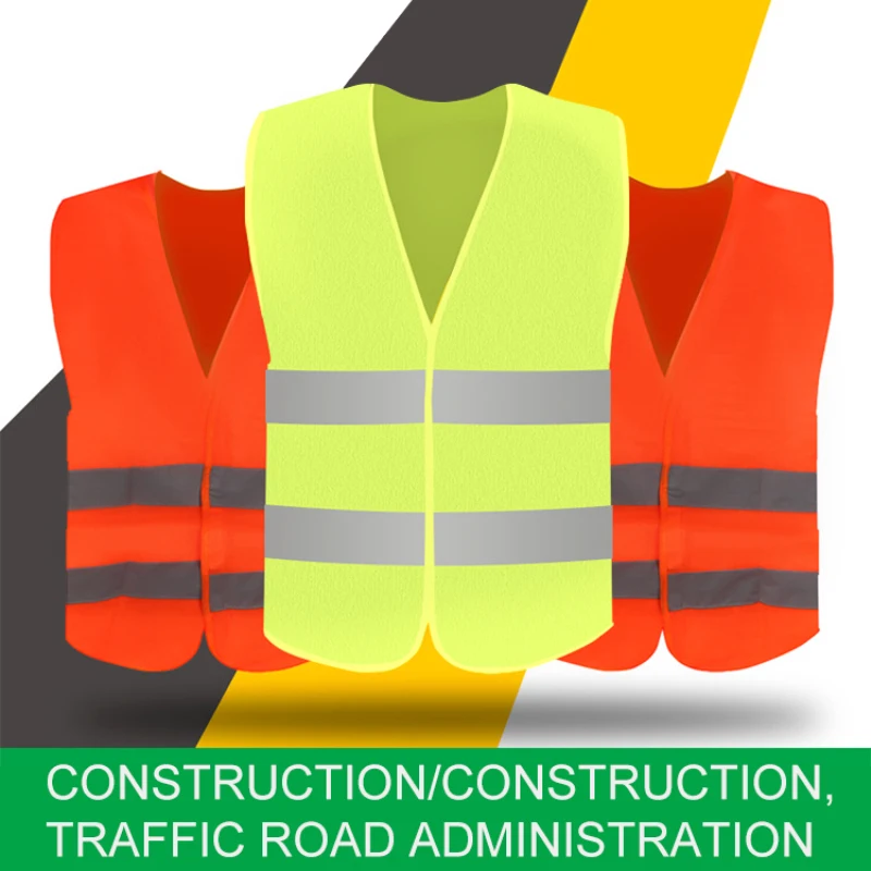

High Visibility Jacket Car Reflective Safety Ves Strip Vest Reflective Strip Vest Car Emergency Reflective Vest Fluorescent Mesh