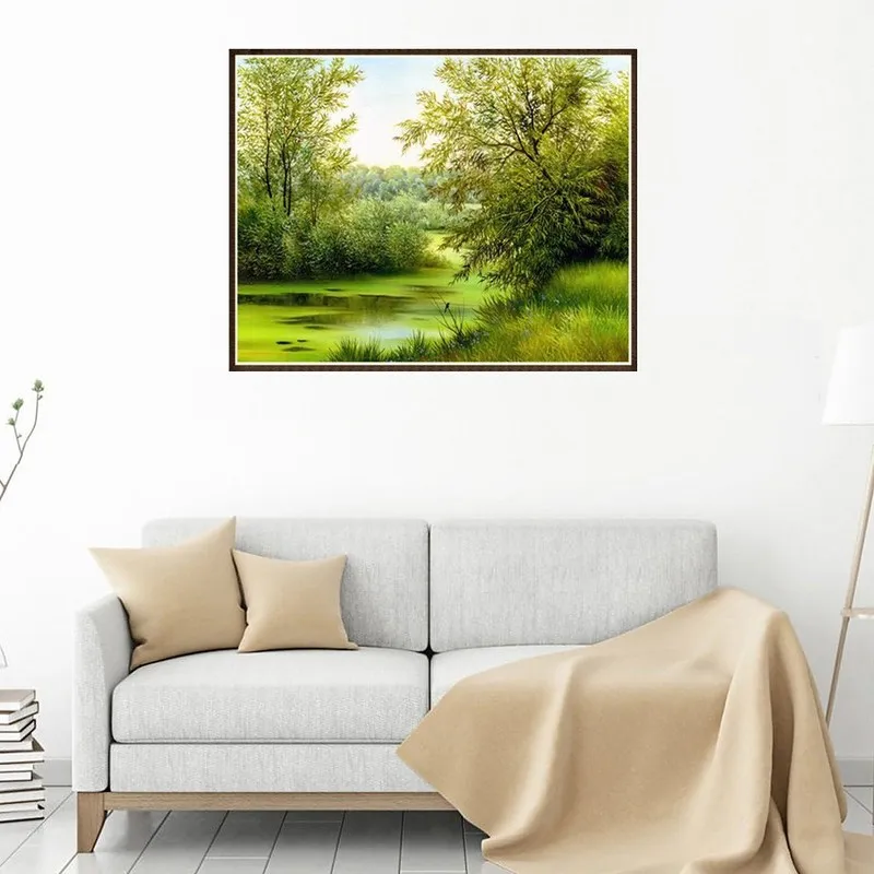 5D Сделай Сам Круглый Полный алмаз вышивка крестиком весна лето наборы для