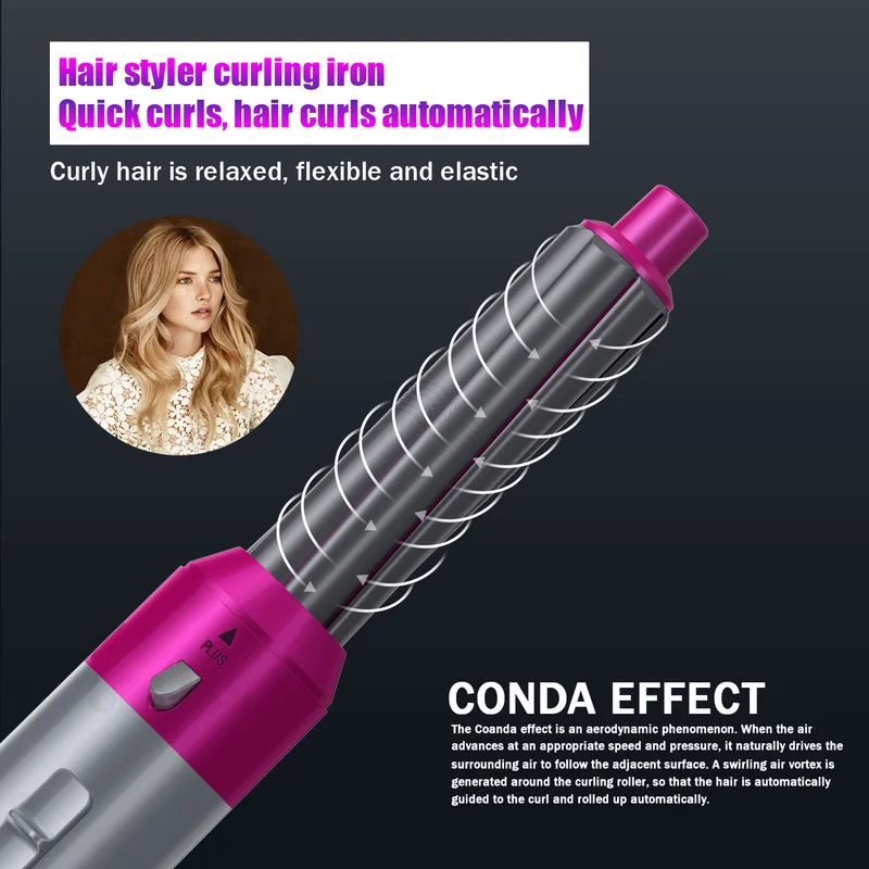 

Styler Hot and Cold Wind Curler Dry and Wet Dual-use Multifunctional Hair Straightening Curler Styling Tool