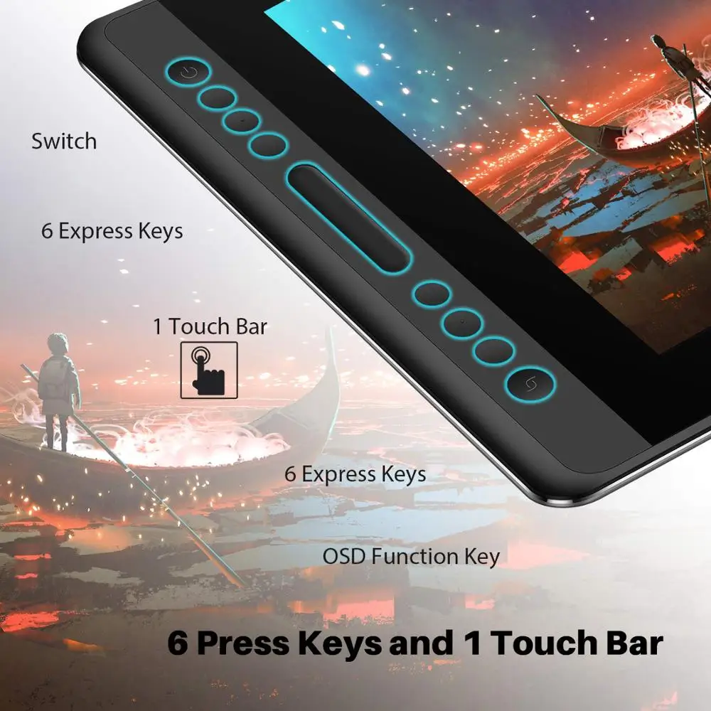 HUION KAMVAS pro16 portable highest gamut press keys other computer accessories graphic digital tablet | Инструменты
