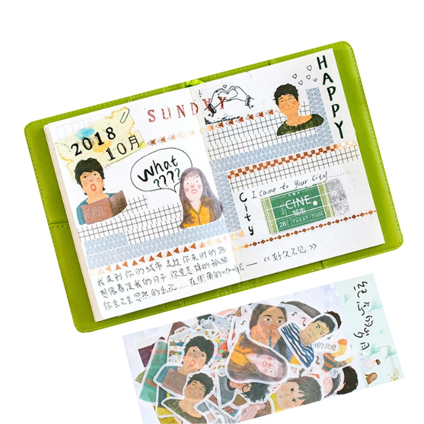 60 шт./упак. в винтажном стиле памяти серии Канцелярские Декоративные Стикеры для