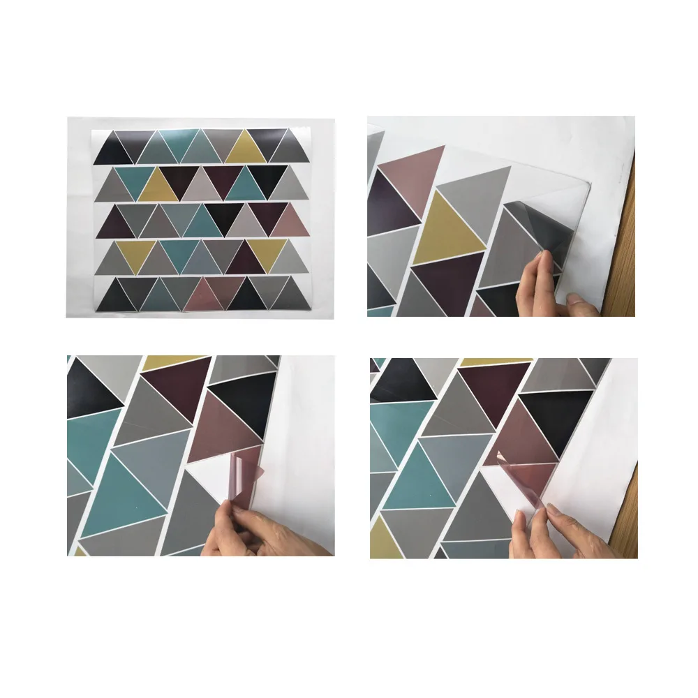 45 шт цветные треугольные настенные наклейки для детей Детская комната постер