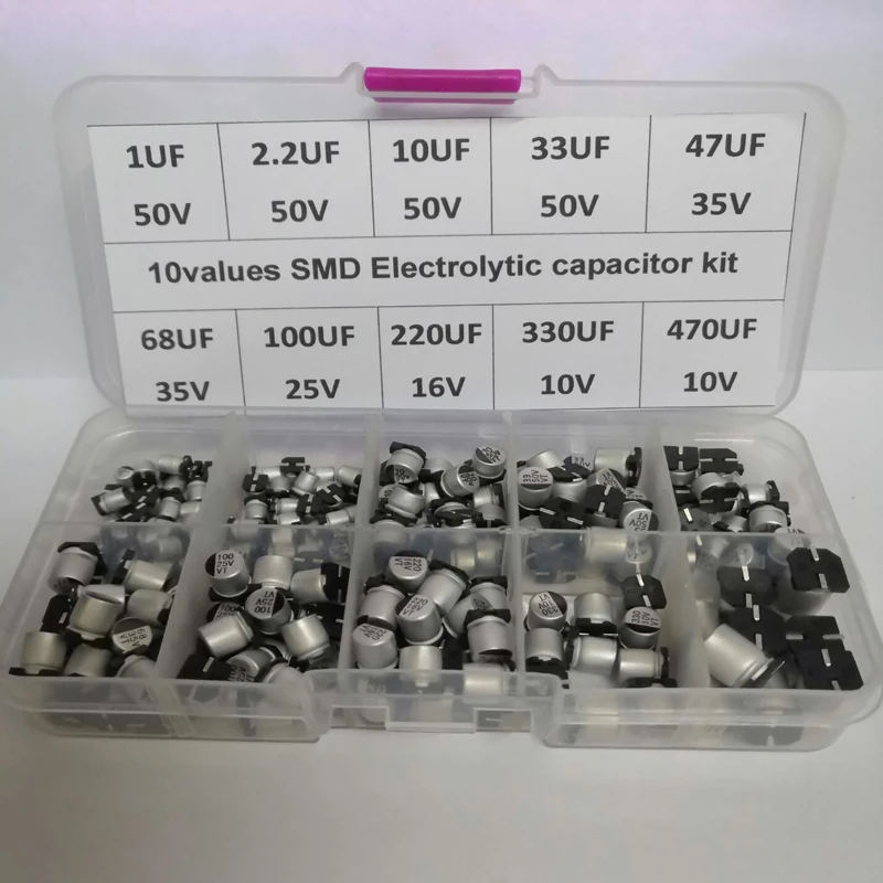 10 значений 200 шт. электролитический конденсатор для поверхностного монтажа набор