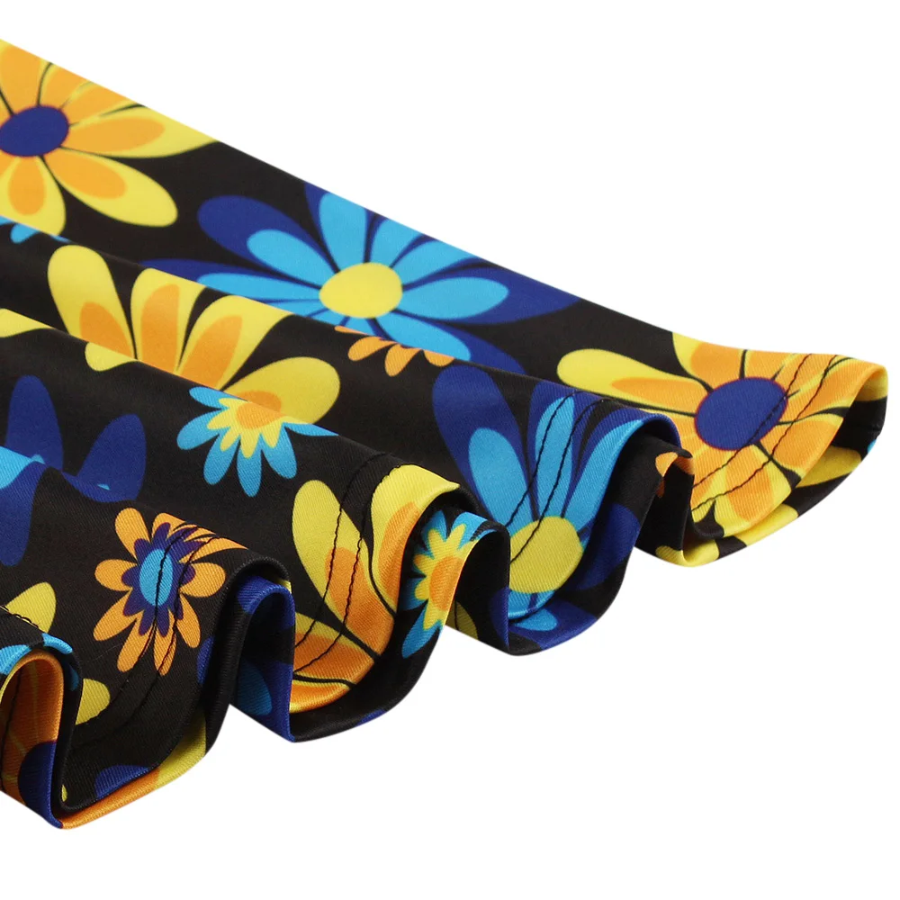 Летнее вечернее платье для вечеринки женское элегантное Цветочное с круглым