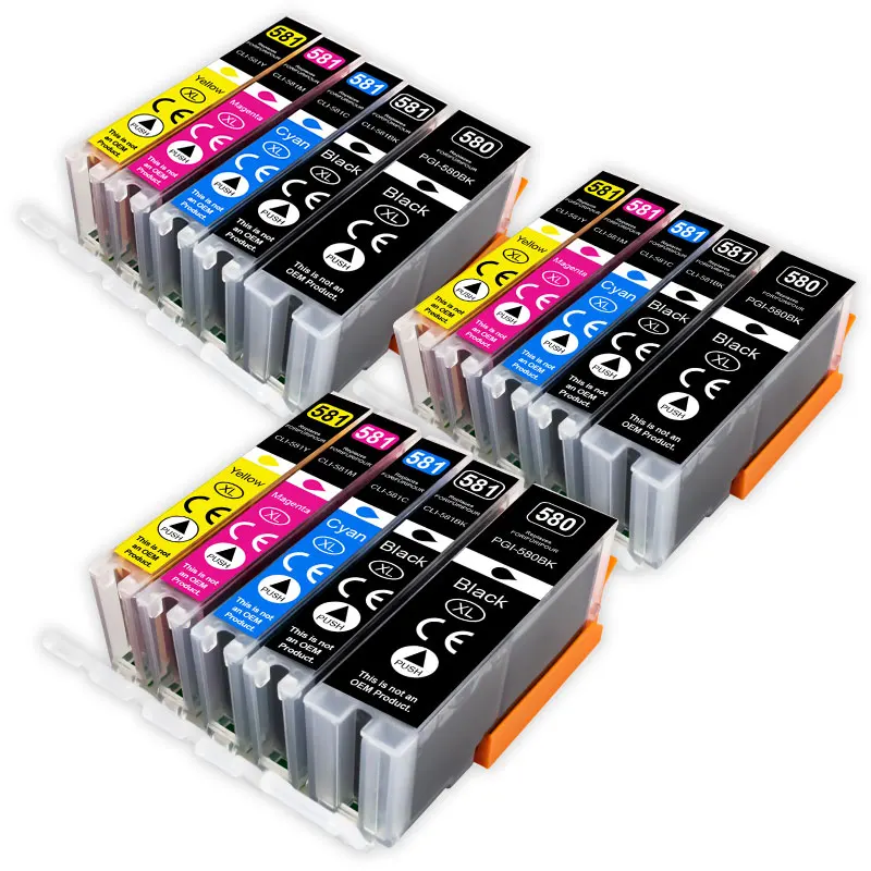 

580XXL 581XXL Ink Cartridge compatible for Canon PGI-580XXL CLI-581XXL PGI 580 XXL PG580XXL Pixma TS8150 TS8151 TS8152 printer