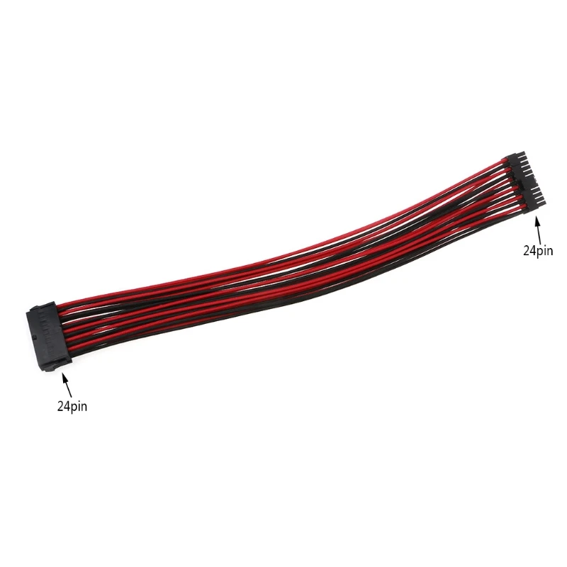 Высококачественный 24 контактный ATX EPS PSU черный и красный удлинитель с одним