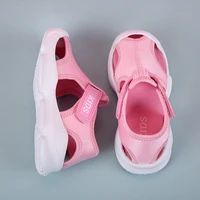 children sport sandals kids baby fashion casual shoes boy toe covered sandal teen girl solid color velcro hollow trainers shoes