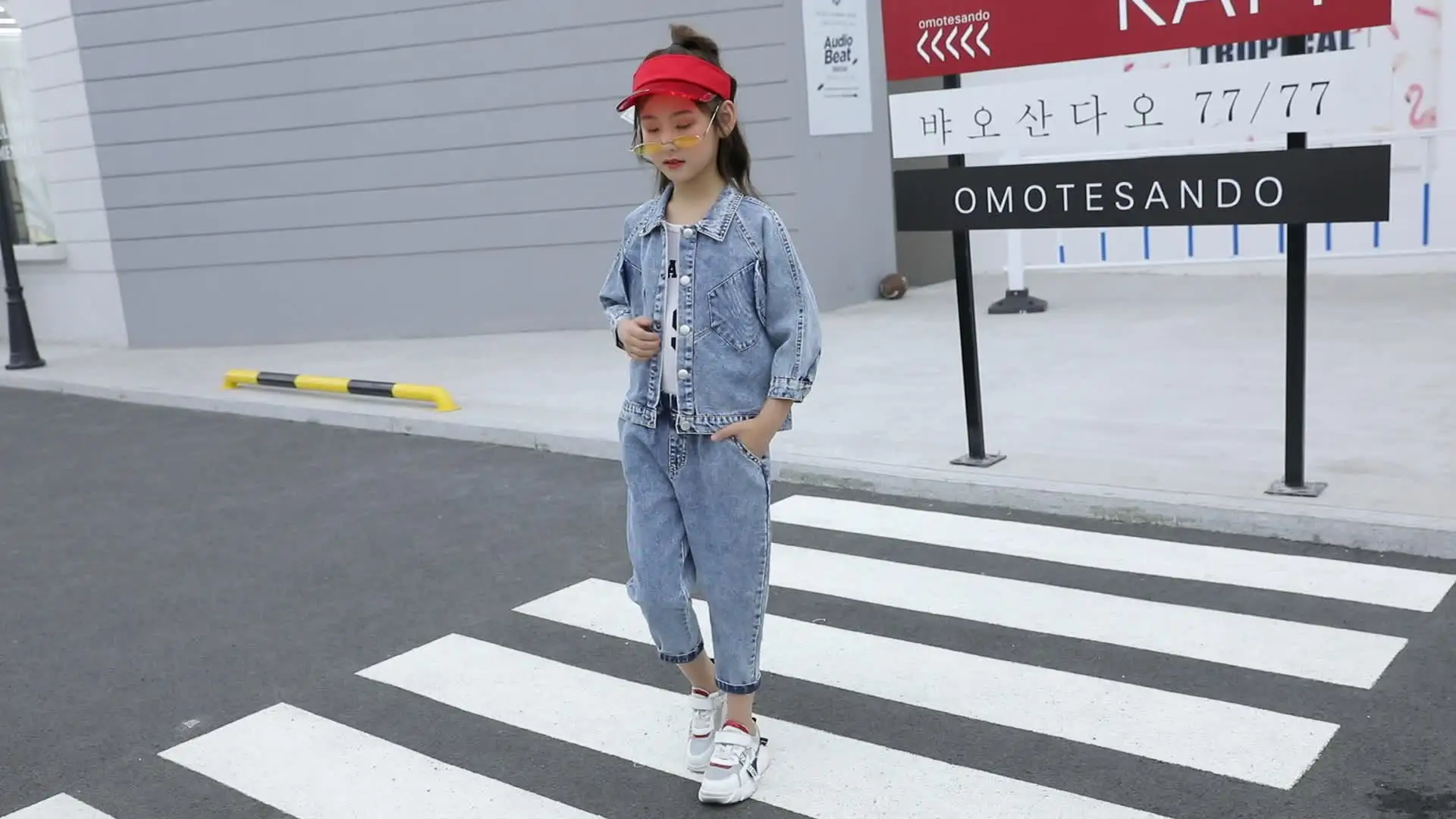 Vintage Children Clothing Spring Denim Jeans Girls Outfit Boutique Kids Clothes Single Jacket | Детская одежда и обувь