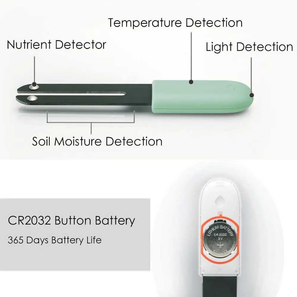 Xiaomi Mi Flora-Monitor Digital para cuidado de flores, Sensor inteligente de luz de agua para el suelo, para plantas de jardín, versión internacional