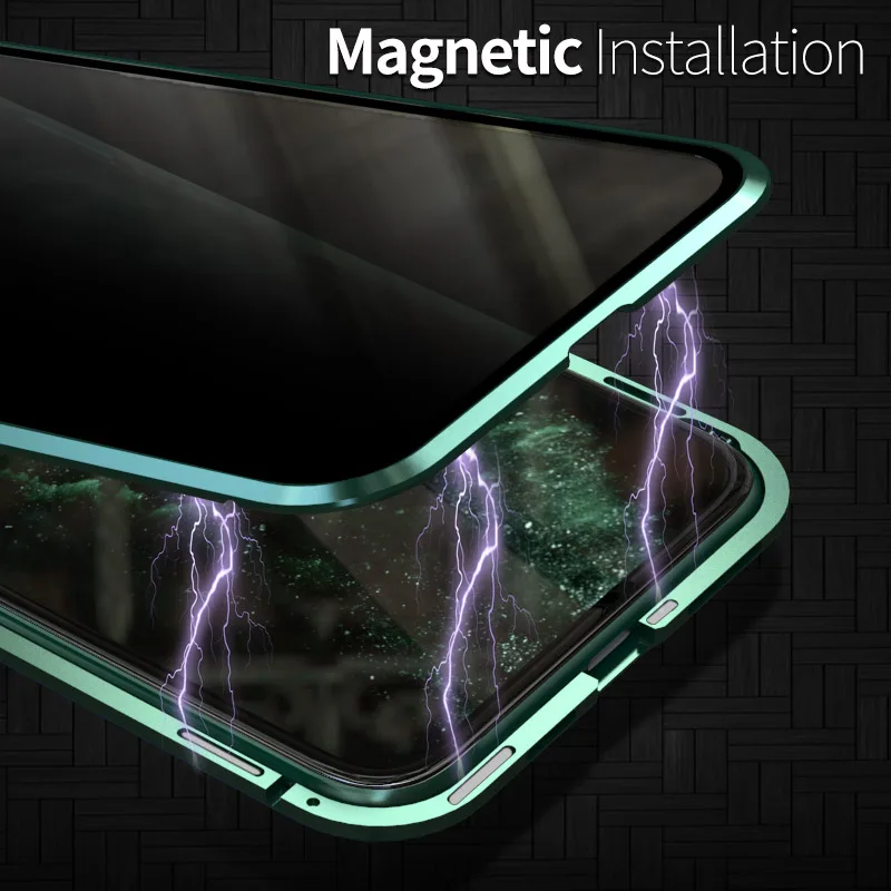 Противоударный и прозрачный чехол из закаленного стекла для Apple iPhone 11 Pro Max Роскошный Алюминиевый металлический чехол для iPhone 11 Pro Max чехол