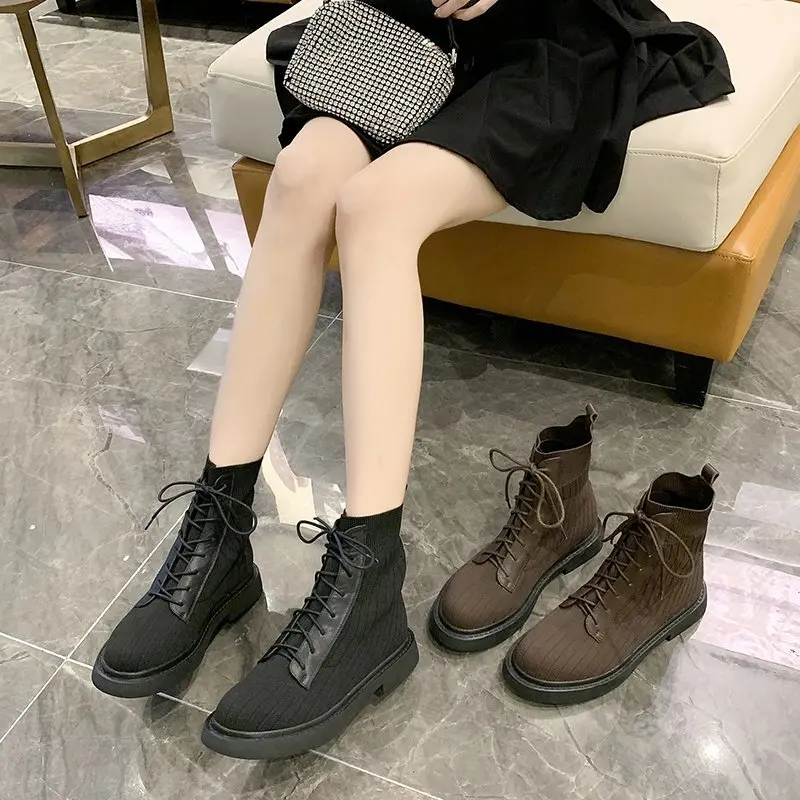 

Autumn Fashion Women Boots for Martin Boots Cowboy Ankle Boots for Women Warm Winter Shoes Suede PU Leather Female Botas Mujer