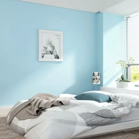 mediterranean childrens room boy pure pigment light blue green modern simple non woven bedroom living room wallpaper