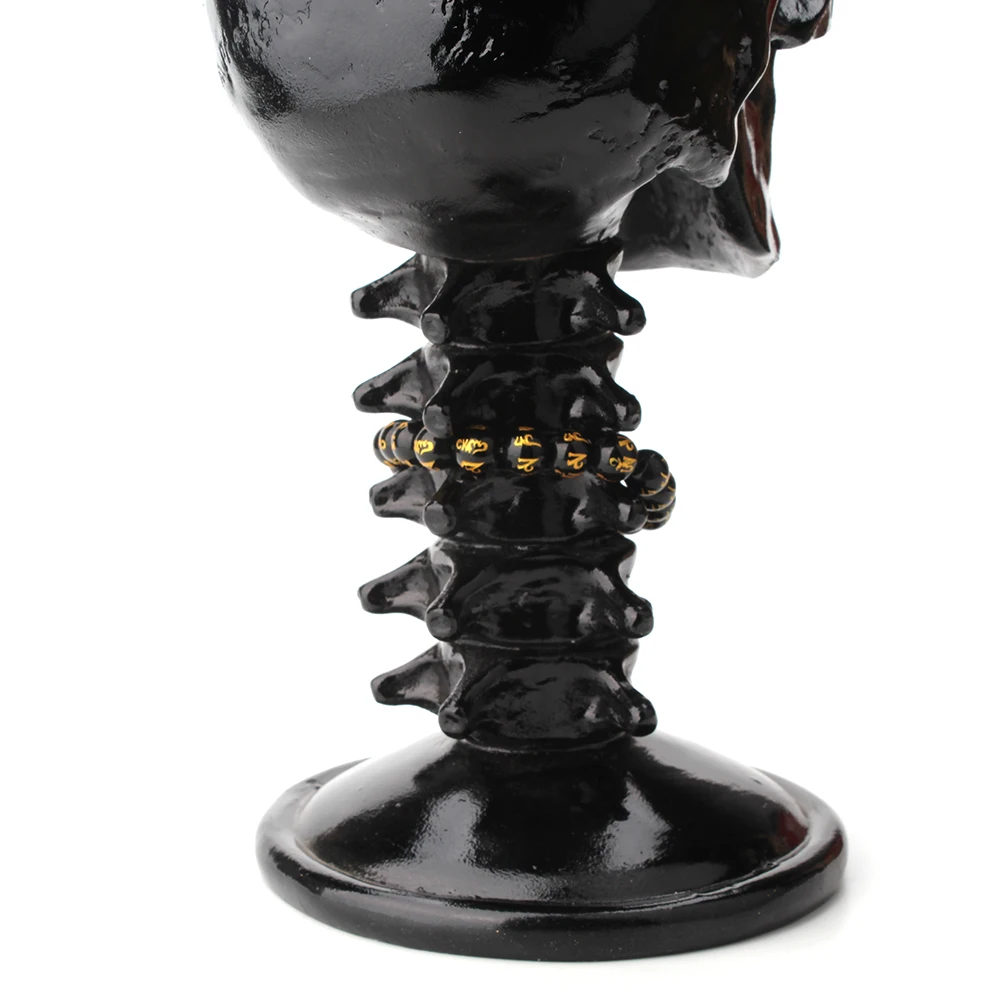 

Unique Skull Ornament Skeleton Pen Holder Desktop Pencil Organizer Makeup Resin