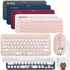 Оригинальная Беспроводная BT-Клавиатура Logitech K380, Мультяшные клавиатуры, многофункциональные устройства, ультра мини-клавиатура для iPhone, iPad, Android