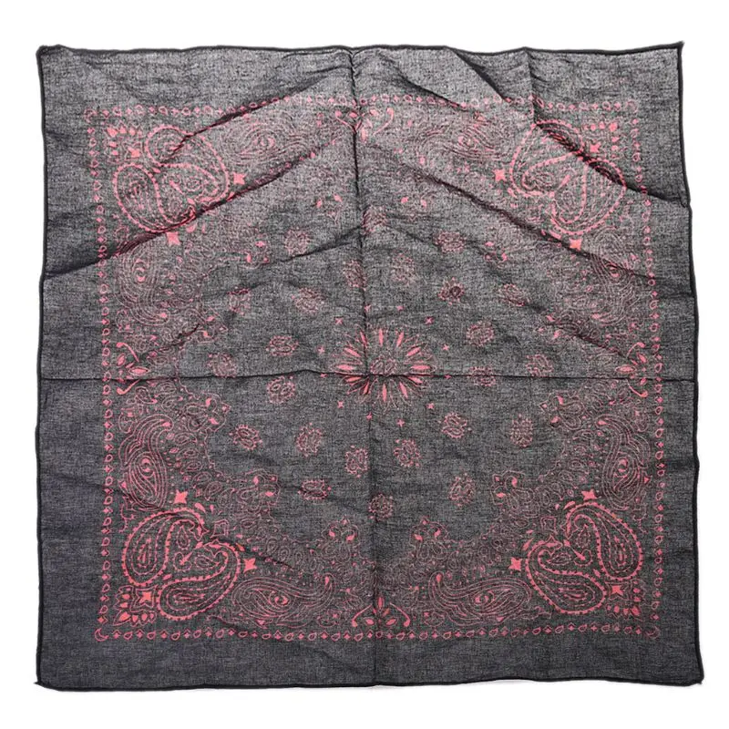 

Ethnic Colored Sunflower Double Paisley Floral Unisex Cotton Square Scarf Motorcycle Headband Bandana Hip-Hop Wristband Neck Tie