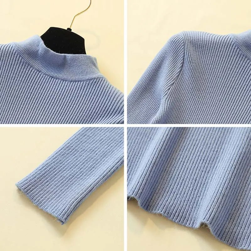 Женский Однотонный свитер с круглым вырезом Heliar вязаный Повседневный тонкий