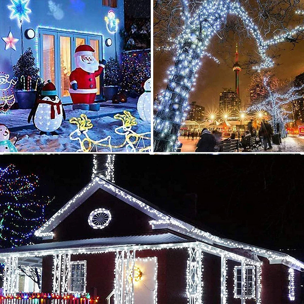 

LED Fairy String Lights 100M 50M 30M 10M Waterproof Lighting Lamp For Indoor Outdoor Party Wedding Christmas Trees Garden Decor