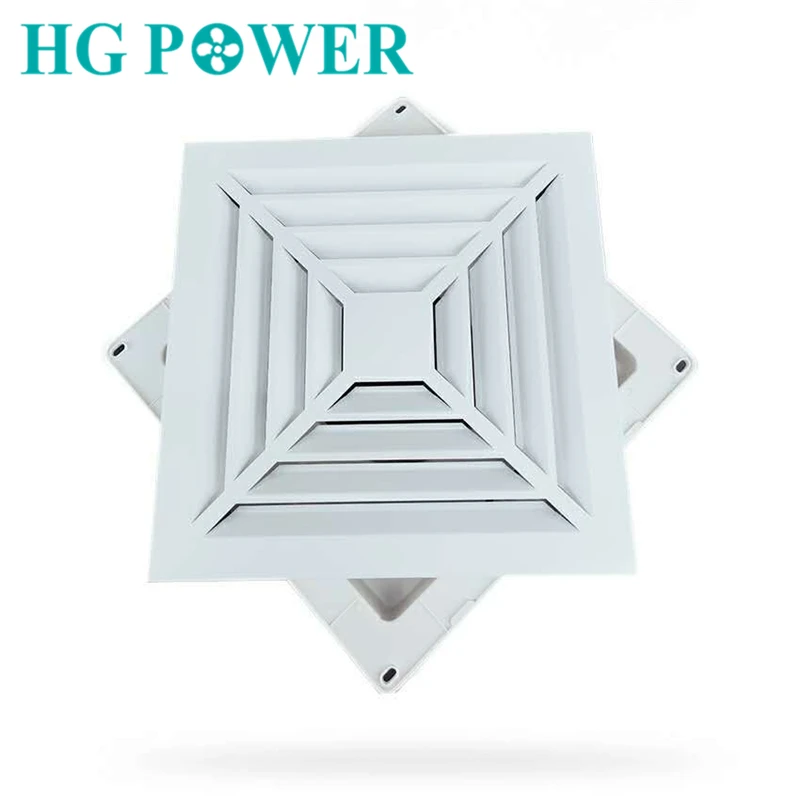 Пластиковый потолочный диффузор квадратная решетка из алюминиевого сплава