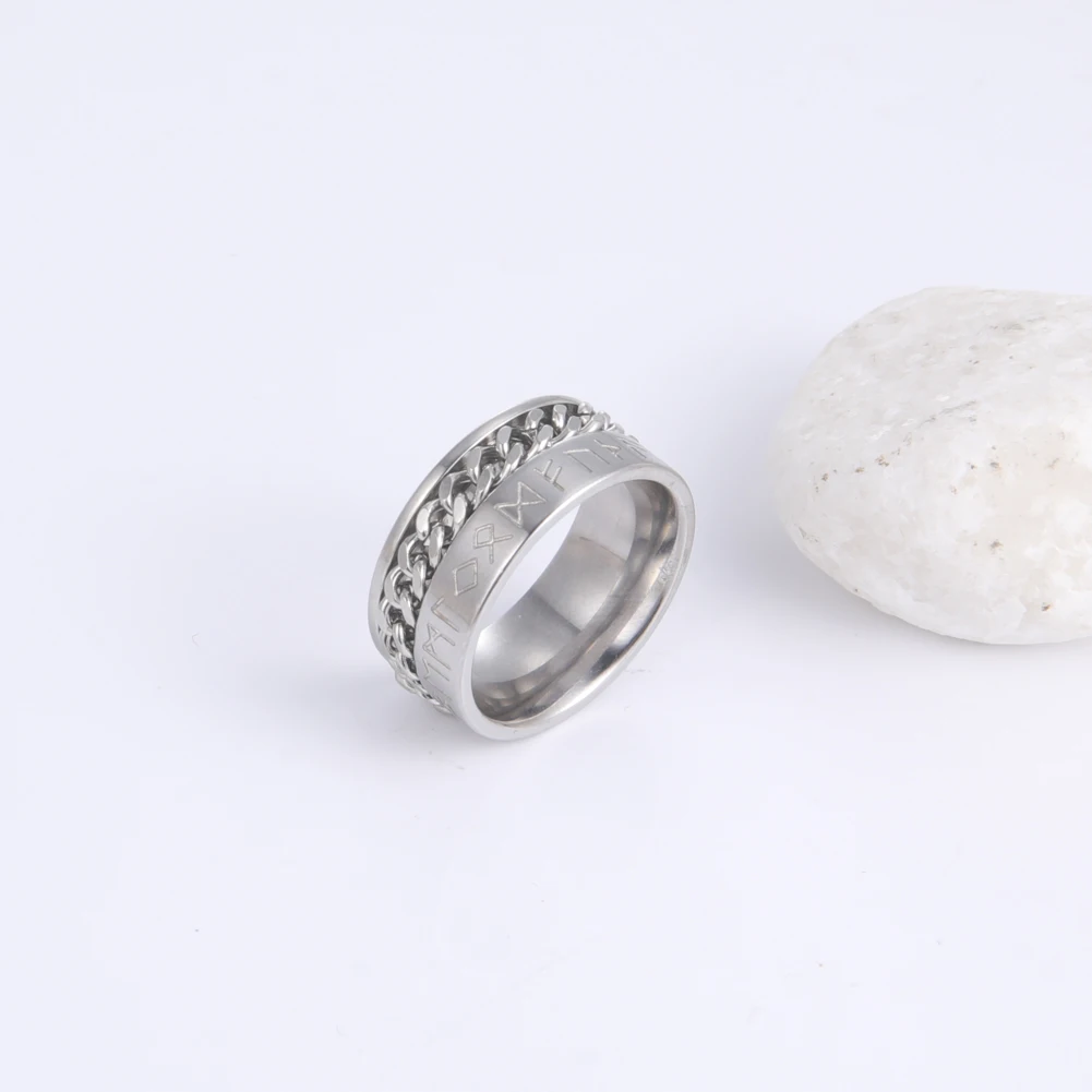 Skyrim прядильная цепь кольца для мужчин панк черный амулет Викинг норвежский с