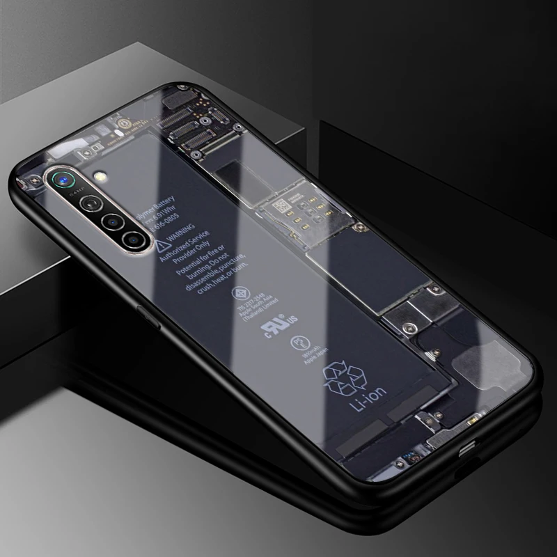 28 Для OPPO Realme X2 чехол 6,4 ''модный стеклянный Жесткий Чехол для задней панели телефона чехол s для OPPO Realme XT силиконовый бампер - Цвет: 28